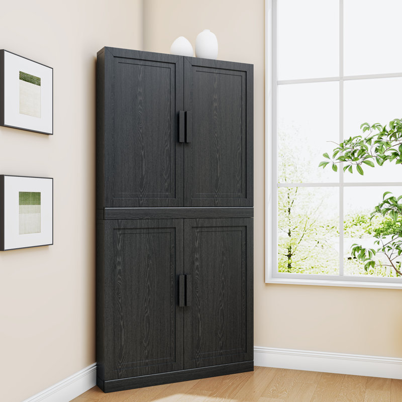 Armoire de coin de cuisine Reno, Noir