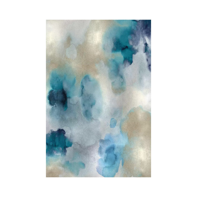 Whisper In Aqua II by Lauren Mitchell - Wrapped Canvas Gallery-Wrapped Canvas Giclée, 20.32 cm H x 30.48 cm W