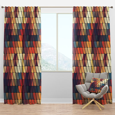 Panneau de rideau simple semi-diaphane avec passe-tringle 3D