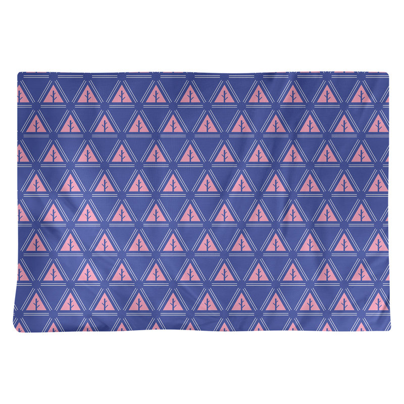 Récapitulatif de coton 18" classique à arbre minimaliste Barbra, Bleu / Rose, Coton