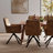 Mid-Century Modern Faux Leather Upholstered Swivel Dining Chairs, Accent Armchairs With Metal Legs -1595201890