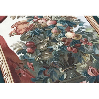 Chemin de table rouille et bleu noué à la main de haute qualité