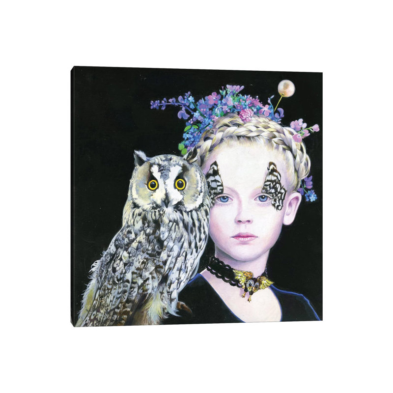 Il Gufo E La Principessa by Titti Garelli - Gallery-Wrapped Canvas Giclée on Canvas, No Frame, 30.48 cm H x 30.48 cm W