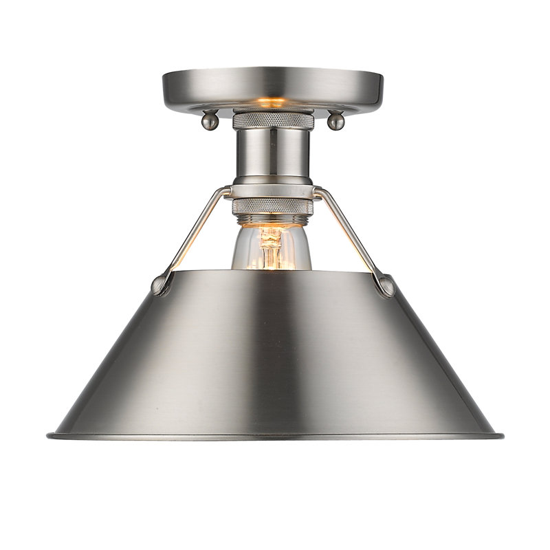Plafonnier encastré à une lumière de 10 po Weatherford, Étain, Étain