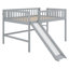 Lit mezzanine bas avec échelle et toboggan-115975083