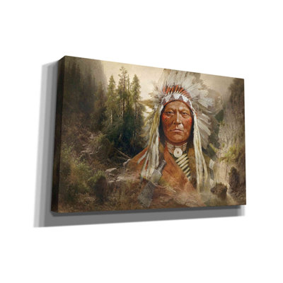 «Sitting Bull» par Steve Hunziker, impression sur toile tendue
