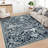 Washable Rug 8x10 Foldable Area Rug for Living Room Floor Carpet Non Slip TPR Backing Stain Resistant Rugs Black-857984056-857984058