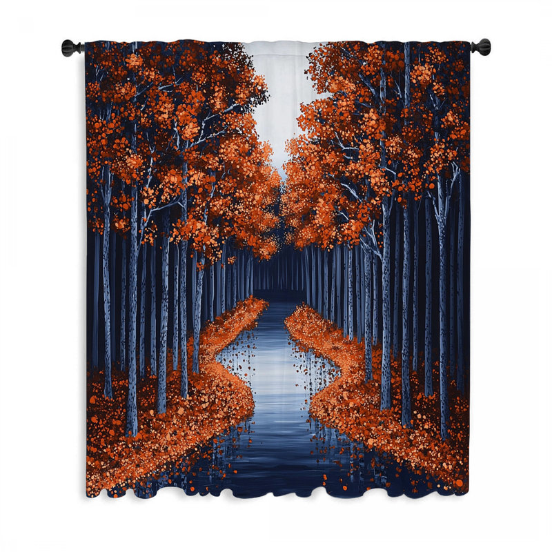 Rideaux de fenêtre Autumn Forest, L 50 po x L 84 po