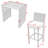 5-Piece Outdoor PE Wicker Bar Set with 4 Bar Height Chairs, Removable Cushions and Wood Table Top