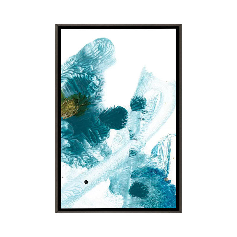 «Stardust Abstract II» par Ethan Harper - reproduction d'art, H 48 po x l 32 po x P 1,5 po, Toile avec cadre gris
