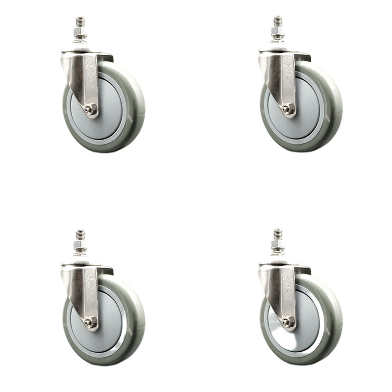 Polyurethane Casters, Gray