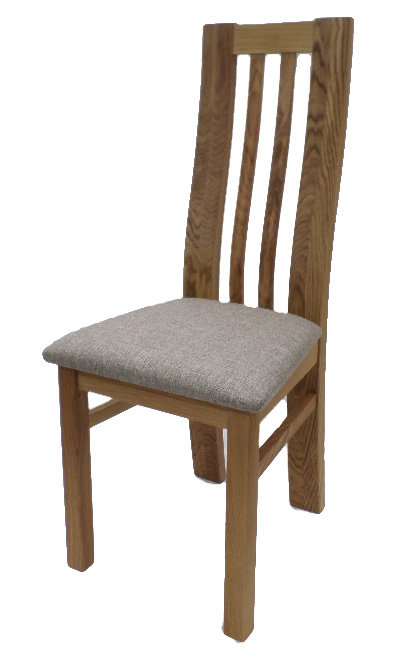 49cm H Upholstered Slat Back Dining Chair in Brushed Oil, Brushed Oil