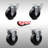 4 Piece Soft Rubber Swivel Caster Set