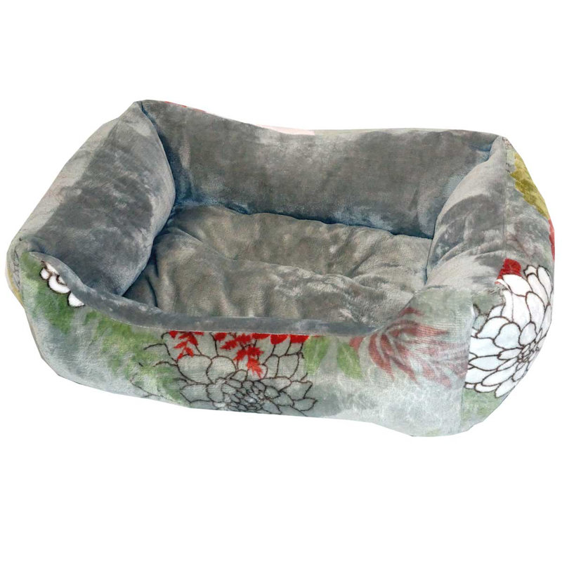 Floral Polyester Pet Bed