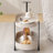 Rolling Side Table with Wheels, Oval