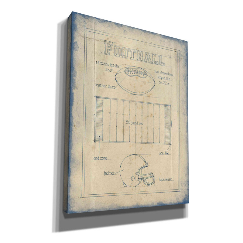 «All About the Game II» par Ethan Harper, art mural sur toile, H 16 po x l 12 po x P 0,75 po
