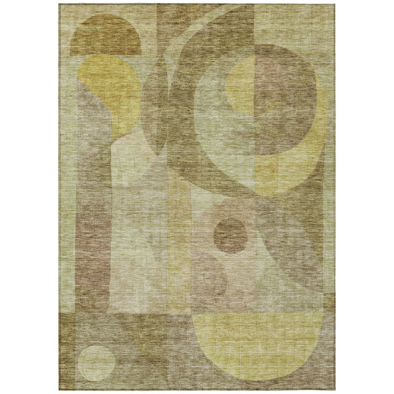 Red Synthetic Flat Woven Washable Rectangular Rug 3' x 5'
