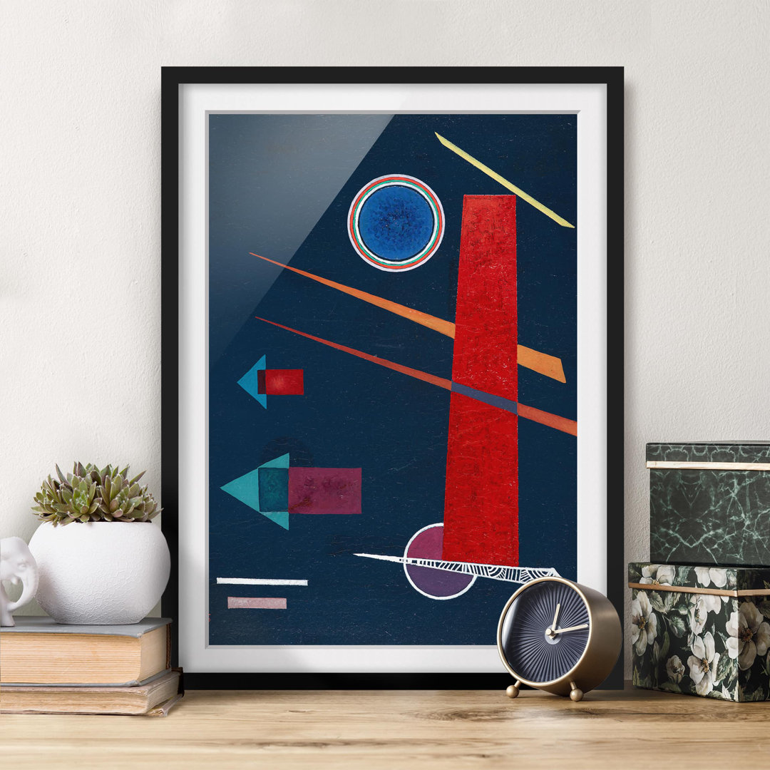 Gerahmtes Poster Mighty Red von Wassily Kandinsky