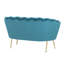 Carney Velvet Loveseat Accent Sofa-693310561
