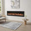 Metro Lane 203.2 cm W Black Electric Fireplace with 5120 BTU