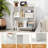 2PCS 4 Cubby Open Bookcase 3-Tier Freestanding Bookshelf w/ Detachable Metal Legs-1080212749