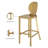 Maddox Stainless Steel Counter Stool with Stainless Steel Frame-31892687