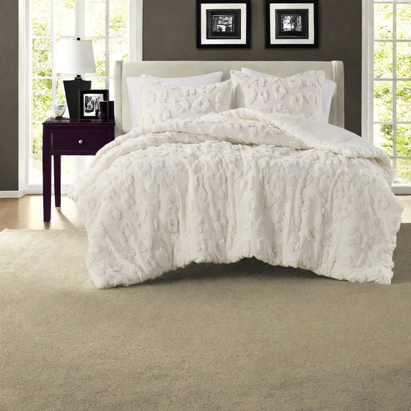 Textured Chenille Bedding Sets, Polyester King Size, Versatile Design For Home