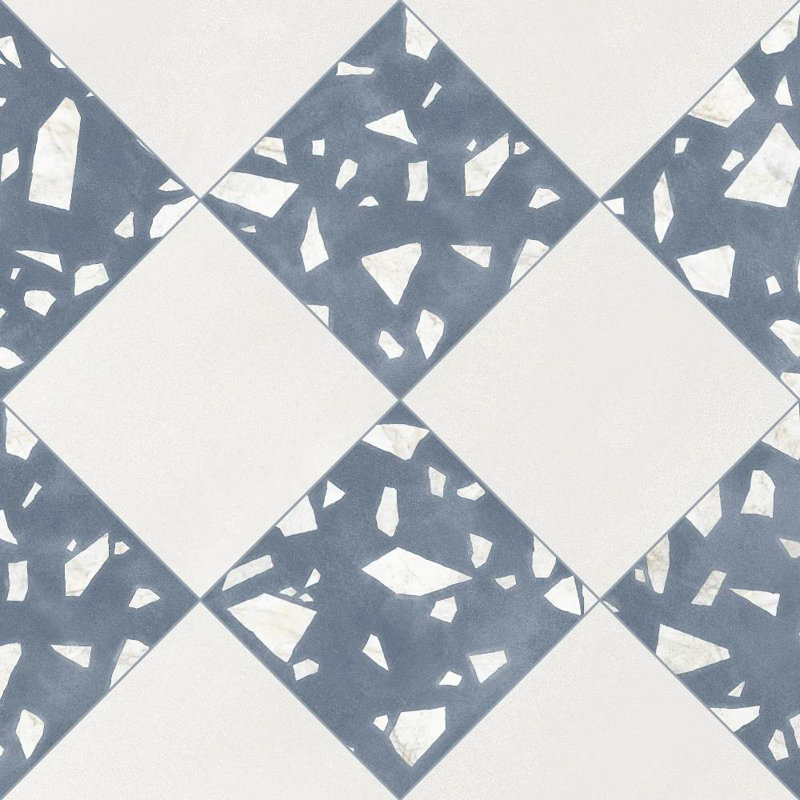 Terrazzo 2.0 Checkerboard 24" x 24" Matte Porcelain Floor and Wall Tile, Checkerboard #15