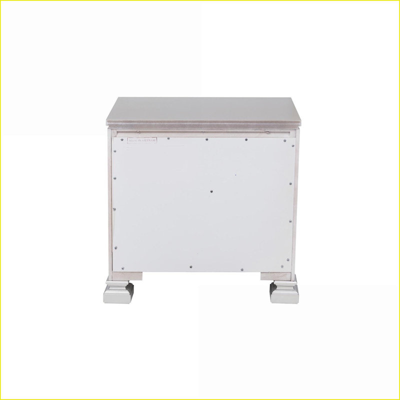 Table de chevet 2 tiroirs Modern Silver
