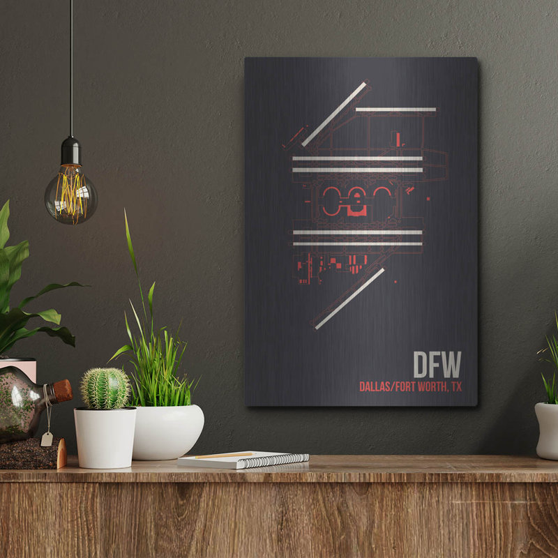 "Dfw" par O8 à gauche, H 16 po x l 12 po