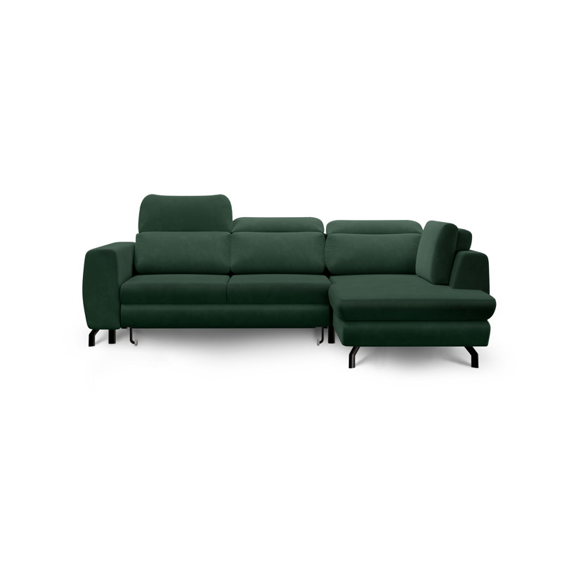 Bilow 4 Seater Sofa Bed, Right Hand Facing, Green