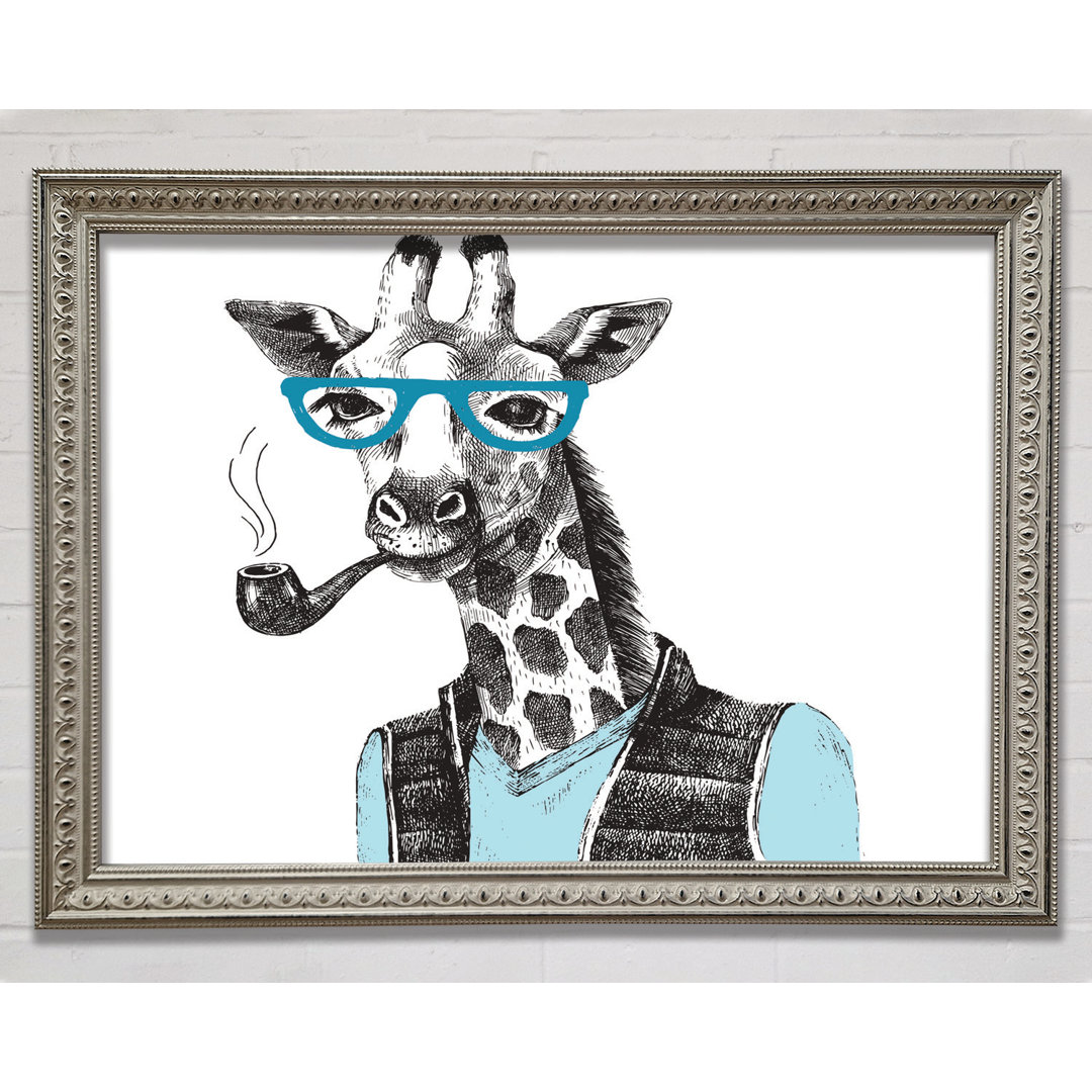 Die Giraffe mit Brille - Druck