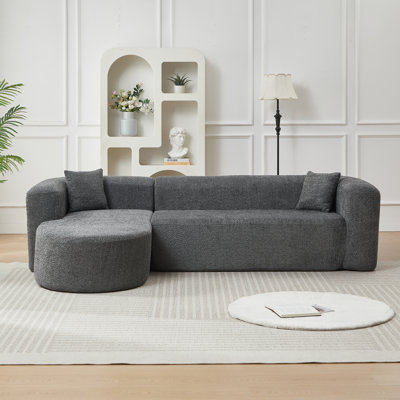 Canapé modulaire à dossier incurvé de luxe modulaire de 109,4 po Boneless