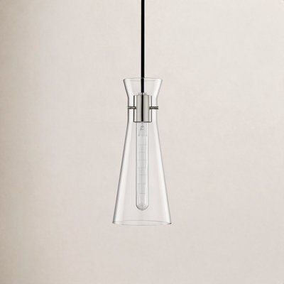 Gena Single Light Glass Pendant