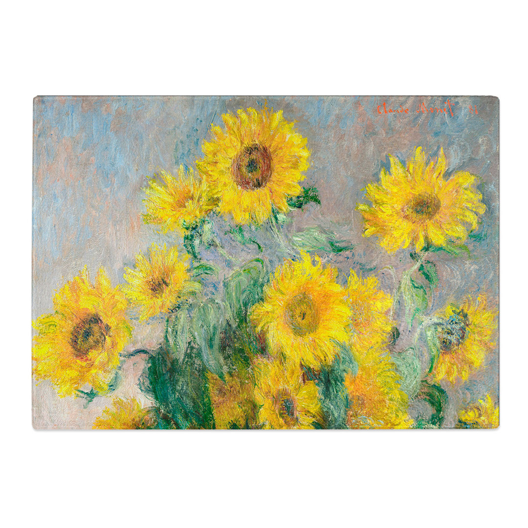 Bouquet of Sunflowers by Claude Monet Chopping Board