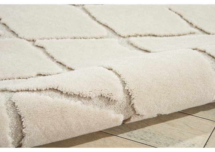 Gleam Geometric Area Rug in Ivory