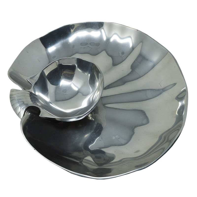 Pewter Seashell Relish Tray