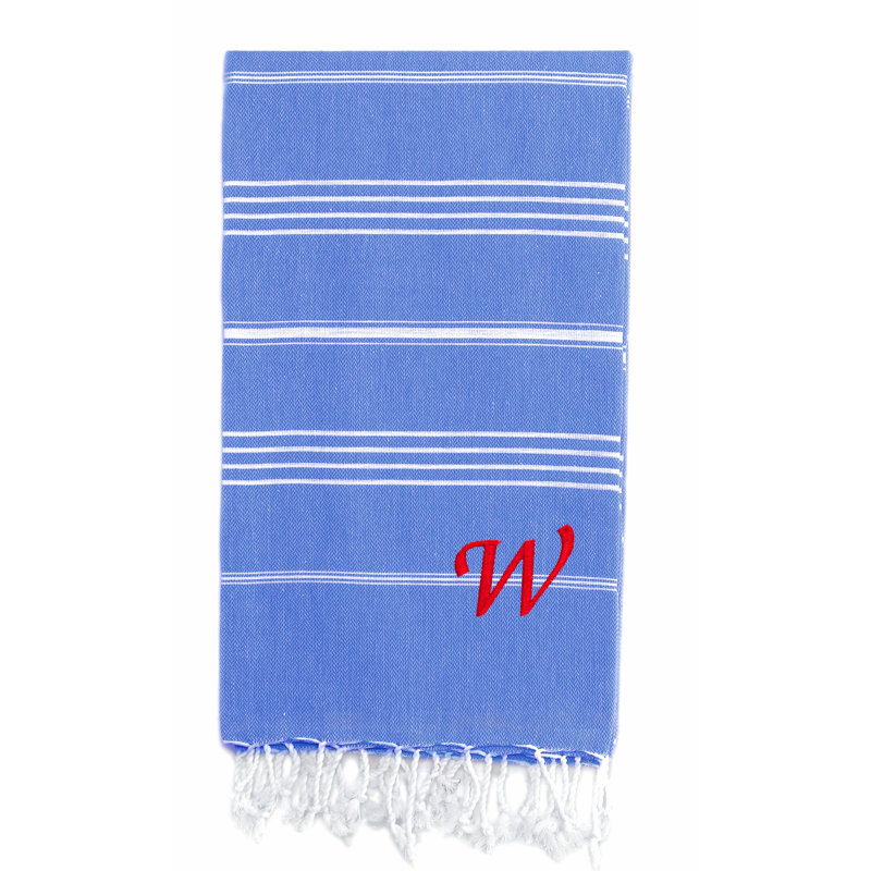 Serviette de plage 100% coton Pestemal Lucky, Crème / Blanc, W