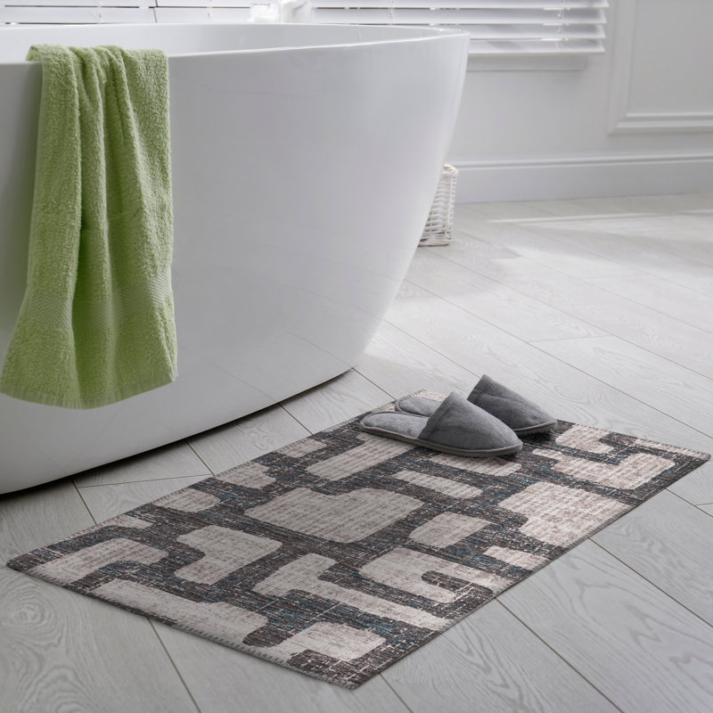 Chenille Washable Abstract Rug, Rectangle 1'8" x 2'6"