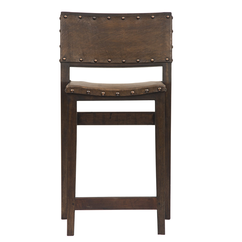 Kalla Counter Stool with Solid Wood Frame, 36.25" H x 19.5" W x 16.5" D