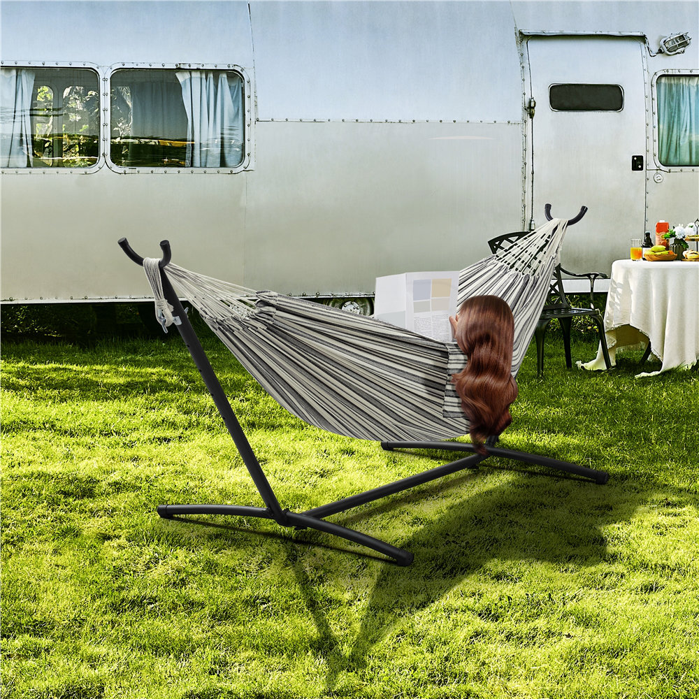 Arlmont \u0026 Co. Sinila Iron Hammock Stand | Wayfair, image size:1000x1000