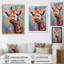 Popart Art, girafe multicolore Grace IV, reproduction sur toile-68448912-68448919