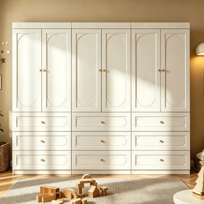  Armoire penderie 94,5 ", grande armoire autoportante avec 9 tiroirs