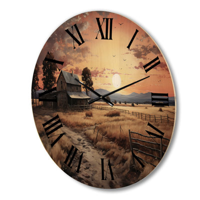 Horloge murale en bois massif Nador