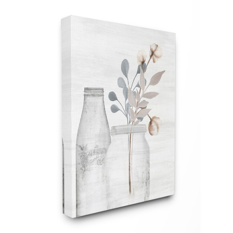 «Flower Jar Paint», impression sur toile, Toile tendue, H 20 po x l 16 po x P 1,5 po
