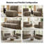 Ensemble de salon modulaire en chenille 5 pièces 84 po Shalon-559646256