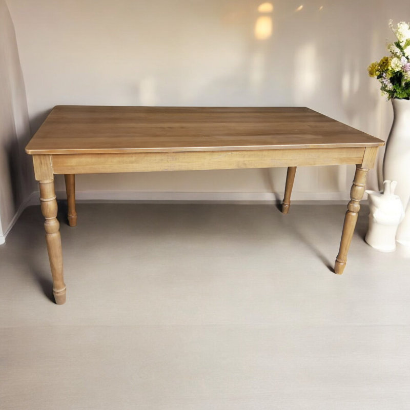 Acacia Unfinished Solid Wood Dining Table