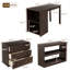 Lit mezzanine basse avec cabinet, bureau portatif à roulettes, structure en bois robuste, conception compacte, solution de travail et de sommeil fonctionnelle et élégante-339260987