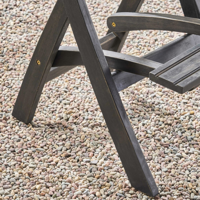 Table d'extérieur en bois - gris foncé, conception durable en bois gris, fabrication