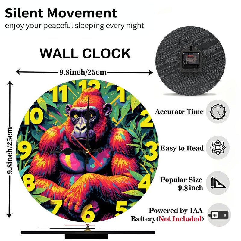 Horloge murale colorée